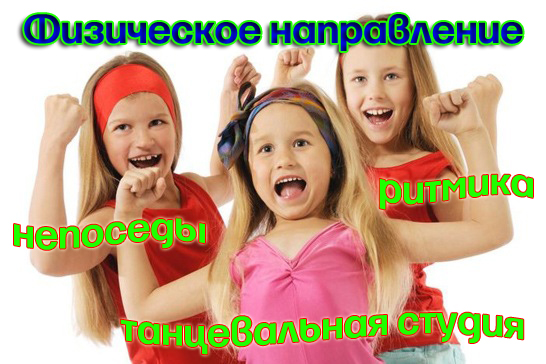 Физеское направление: непоседы, ритмика, танцевальная студия